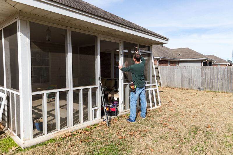 Porch Roof Replacement in Progress